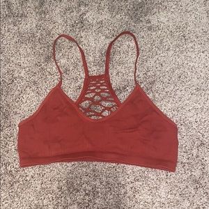Red Freed People Bralette